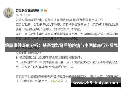 魏震事件深度分析：禁赛罚款背后的隐情与中国体育行业反思
